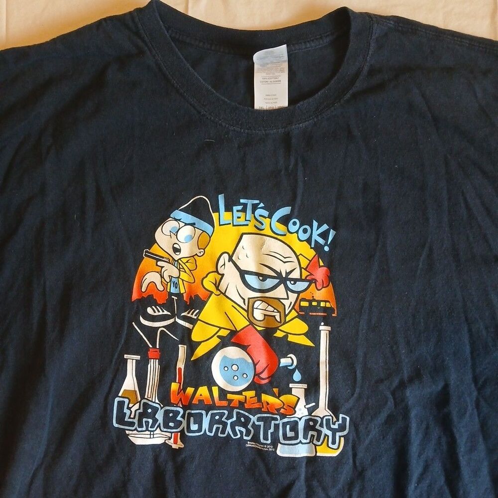 2012 Breaking Bad Dexter's Laboratory Parody Shirt 3XL Spoof Walter White Jesse